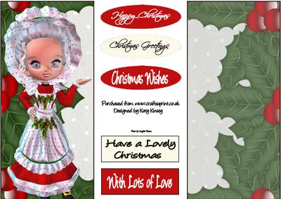 Mary Christmas Dl Topper and Insert