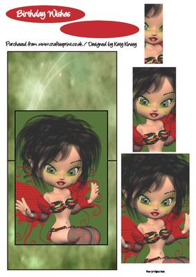 Cherie Fairy Over the Edge Card with Simple Pyramage