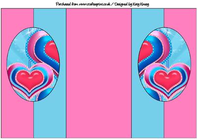 Bright Valentine Swirl Double Foldback Card