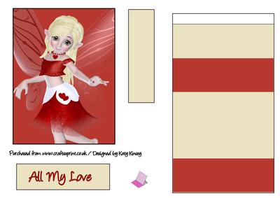 Valentine Fairy Easel Card