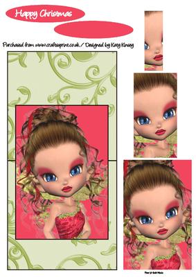 Emmanuelle Fairy Over the Edge Card with Simple Pyramage