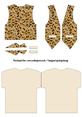 Leopard Spots Waistcoat Shaped Card