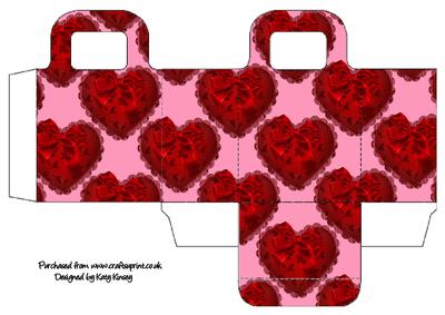 Valentines Hearts Gift Bag in Pink