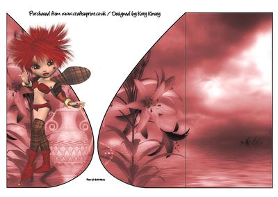 Amora Fairy Teardrop Card