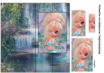 Annalise Fairy Tall Slim Foldback Card with Pyramage