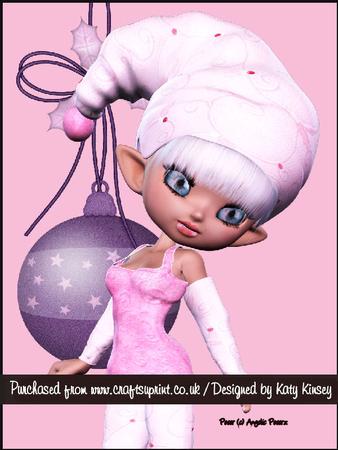 Pinkie the Christmas Elf A5 Pyramage Card Kit