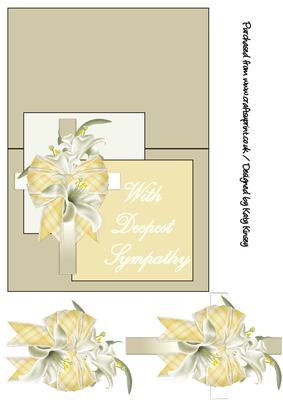 With Deepest Sympathy Over the Edge Card with Decoupage