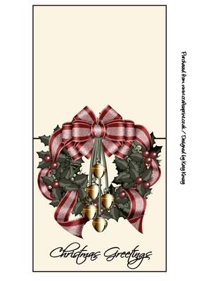 Christmas Wreath Over the Edge Card
