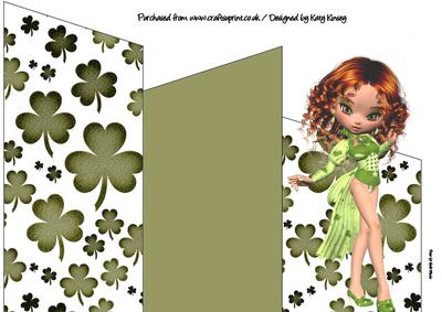 Patricia Cascade Card St Patricks Day