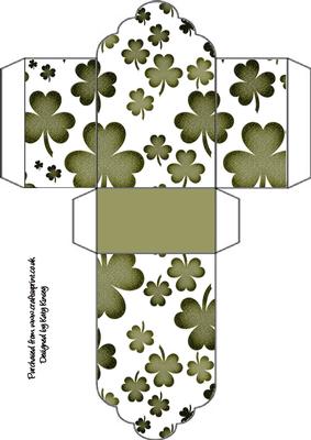 Shamrocks Tag Gift Box St Patricks Day