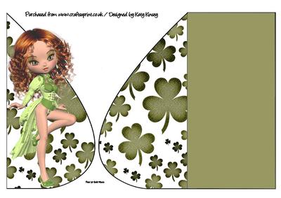 Patricia Teardrop Card St Patricks Day