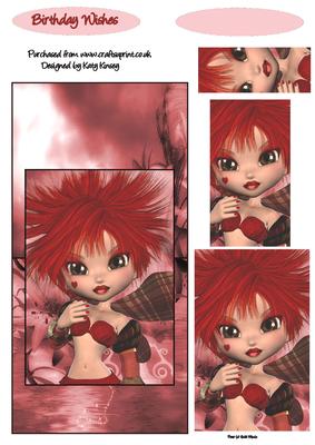 Amora Fairy Over the Edge Card with Simple Pyramage