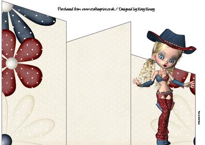 Annie Cowgirl Cascade Card