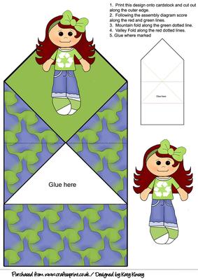 Go Green Recycling Pop Up 3D Spring Card