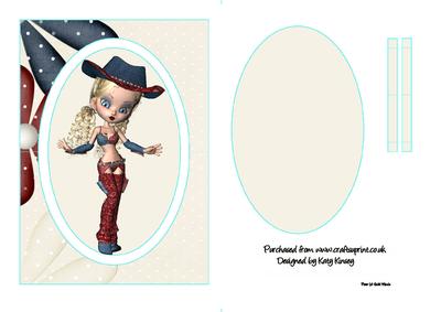 Annie Cowgirl Flip Card Sheet