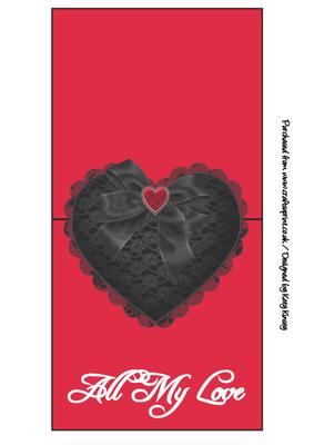 Black Lace Heart Over the Edge Card