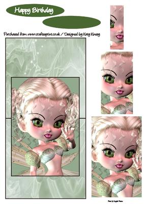 Honeydew Fairy Over the Edge Card with Simple Pyramage