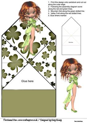 Patricia Pop Up 3D Spring Card St Patricks Day
