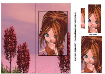 Comfort Fairy Tall Slim Foldback Card with Pyramage