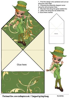 Lisa Leprechaun 3D Pop Up Spring Card