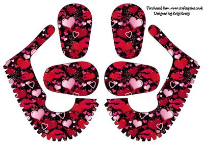 Love Hearts in Black 3D Baby Shoes