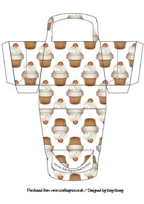 Orange Cupcake 3D Handbag Shaped Gift Box
