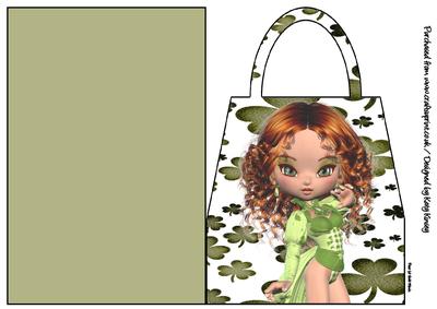 Patricia Handbag Card St Patricks Day
