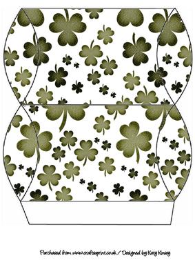 Shamrocks Pillow Gift Box St Patricks Day