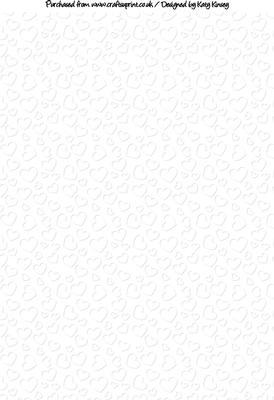 Love Hearts White on White Backing Paper