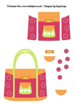 Red and Orange Handbag Decoupage