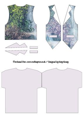The Waterfall Waistcoat Shaped Card