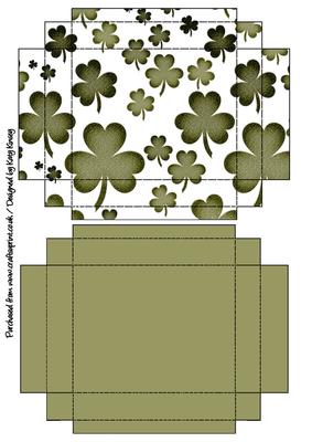 Lucky Shamrocks Gift Box with Lid