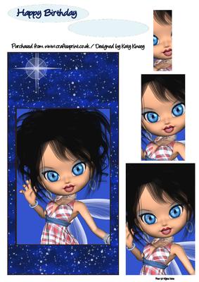 Stella Fairy Over the Edge Card with Simple Pyramage