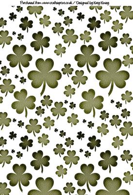 Lucky Shamrocks St Patricks Good Luck Backing Paper