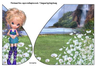 Phlox Fairy Teardrop Card