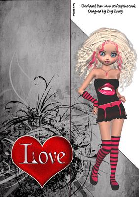 Tempest Tall Slim Shaped Front Print & Fold Card