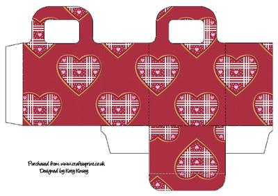 Red and Pink Hearts Tag Gift Bag