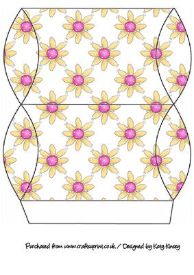 Pink and Yellow Daisy Pillow Gift Box