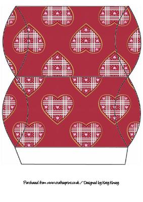 Red and Pink Hearts Pillow Gift Box
