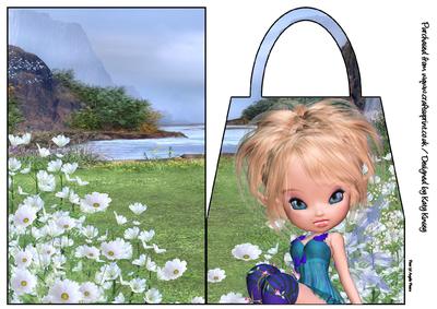 Phlox Fairy Handbag Card