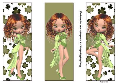 Patricia Set of Three Bookmarks St Patricks Day