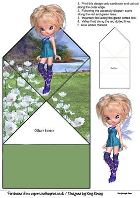 Phlox Fairy Pop Up Spring Card