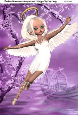 Gwen Angel in Flight A4 Topper
