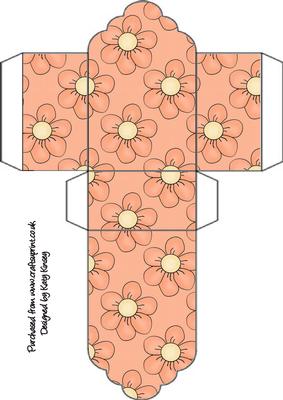 Orange Flowers Tag Gift Box