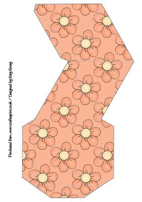 Orange Flowers Pyramid Gift Box