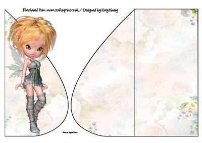 Chamomile Fairy Teardrop Card