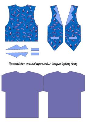 Dolphin Dance Waistcoat Shaped Card