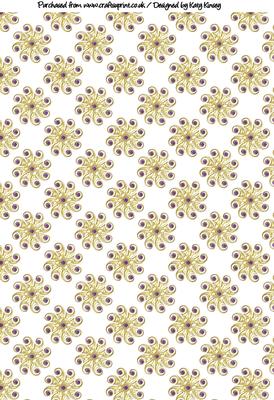 Jewelled Swirl Backing Paper in Gold and Purple