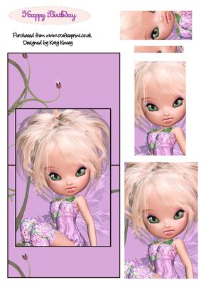 Lissie Fairy Over the Edge Card with Simple Pyramage
