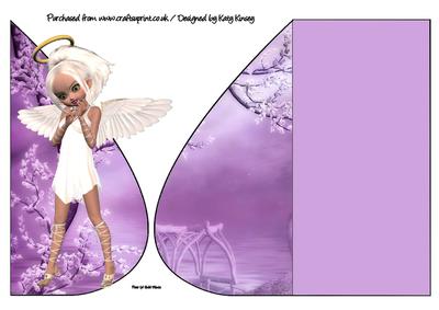 Gwen Angel Teardrop Card
